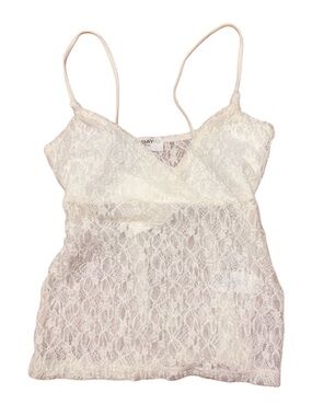Women's Lace Camisole Tank Top - Cream